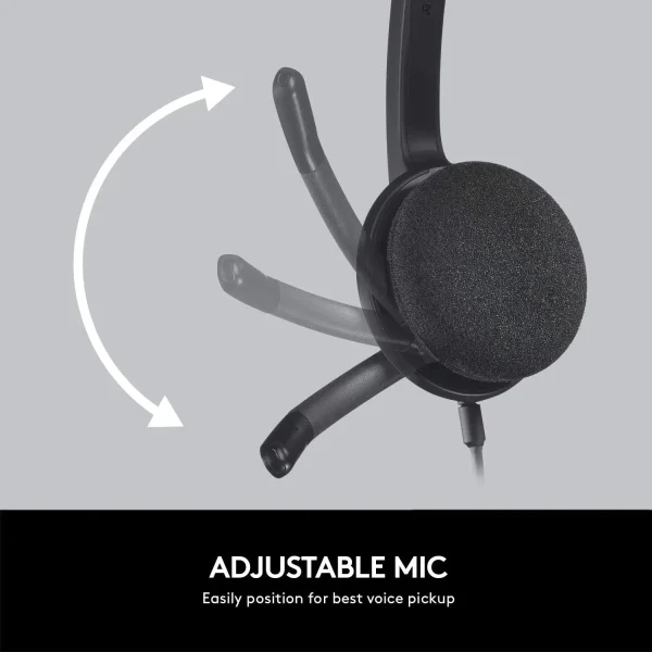 Logitech H340 Computer USB Headset Black