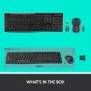 Logitech MK270 Keyboard, Wireless Combo, BLACK