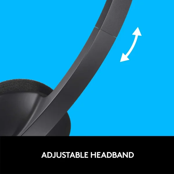 Logitech H340 Computer USB Headset Black