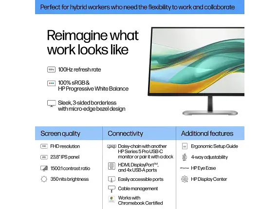 HP Series 5 Pro 23,8" FHD Monitor 524pf