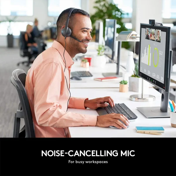 Logitech H340 Computer USB Headset Black
