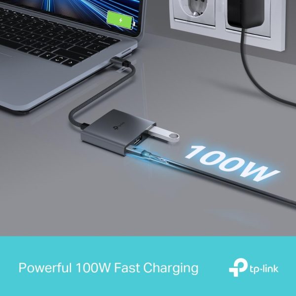 UH3020C, TPLINK, Type C Adapter, Type-C to 4K@60Hz HDMI, 100W Power Delivery, 1× USB-A